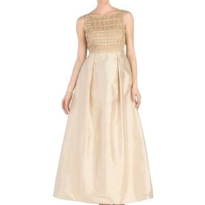 NWT Aidan Mattox Beaded Bodice Taffeta Ball Gown